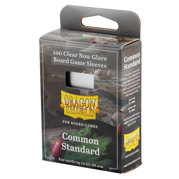 Dragon Shield Board Game Sleeves - Clear/NonGlare - Common Standard 100ct.