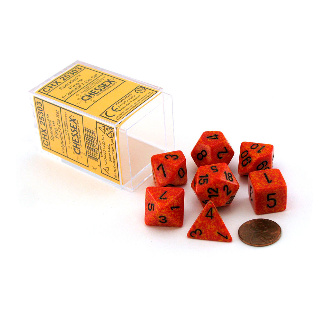 Dados Chessex Speckled Fire 7-Die